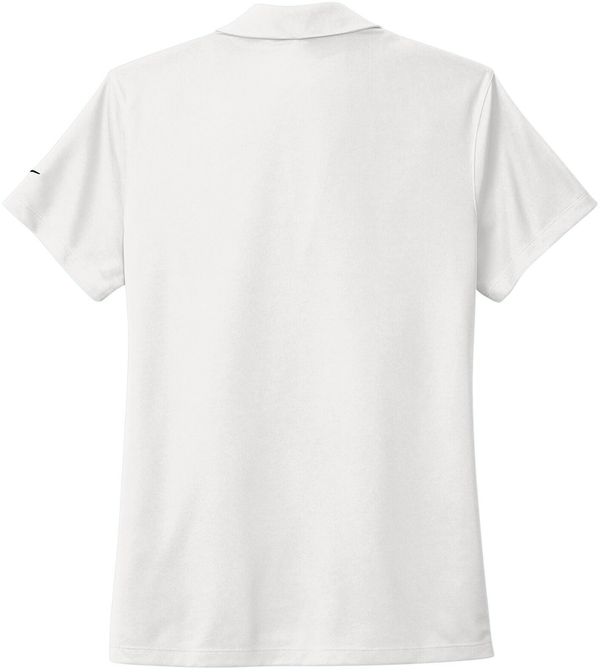 Am image of a Custom Nike Dri Fit Micro Pique Ladies Polo in White!