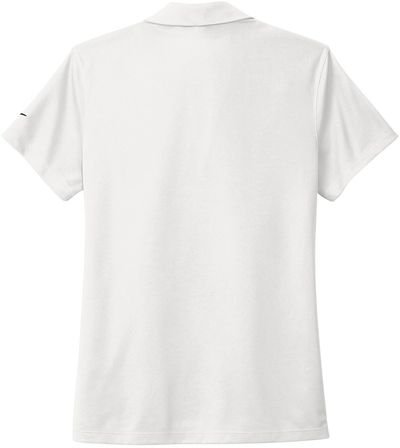Am image of a Custom Nike Dri Fit Micro Pique Ladies Polo in White!