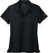 Am image of a Custom Nike Dri Fit Micro Pique Ladies Polo in Black!