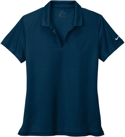 Am image of a Custom Nike Dri Fit Micro Pique Ladies Polo in Navy!