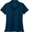Am image of a Custom Nike Dri Fit Micro Pique Ladies Polo in Navy!