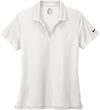 Am image of a Custom Nike Dri Fit Micro Pique Ladies Polo in White!
