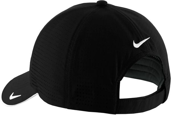 Am image of a Custom Nike Dri Fit Perforated Performance Cap in Black!
