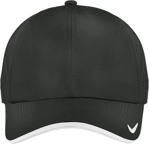 Am image of a Custom Nike Dri Fit Perforated Performance Cap in Anthracite!