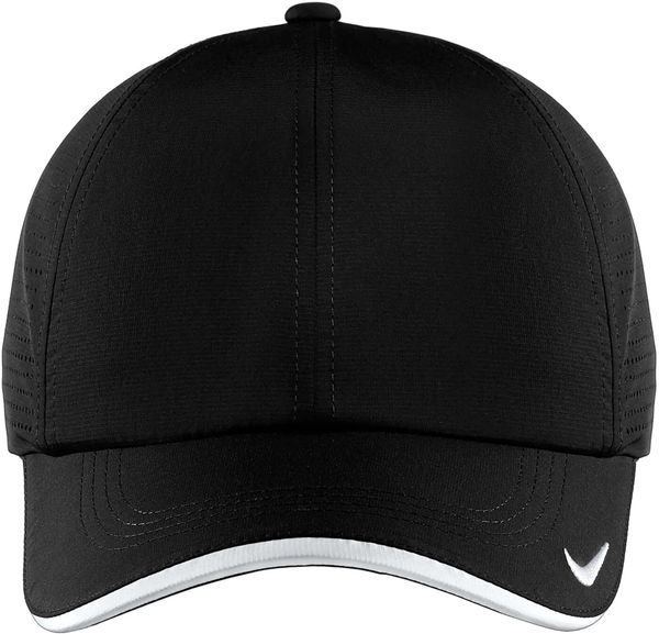 Am image of a Custom Nike Dri Fit Perforated Performance Cap in Black!