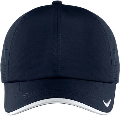 Am image of a Custom Nike Dri Fit Perforated Performance Cap in Navy!