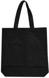 Am image of a Custom OAD Medium 12 oz Gusseted Tote in Black!