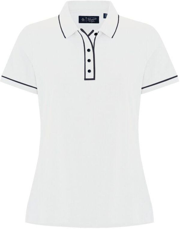 Am image of a Custom Original Penguin Golf Earl Ladies Polo in Bright White!