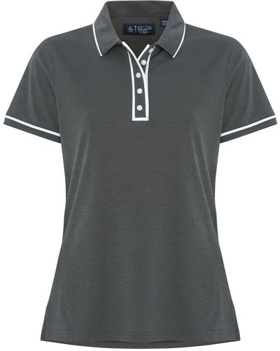 Am image of a Custom Original Penguin Golf Earl Ladies Polo in Caviar Black!