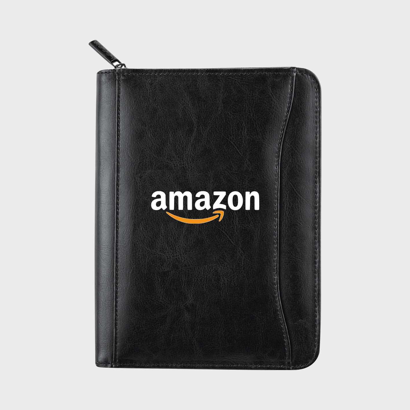 An image of portfolios you can customize and print your logo on!