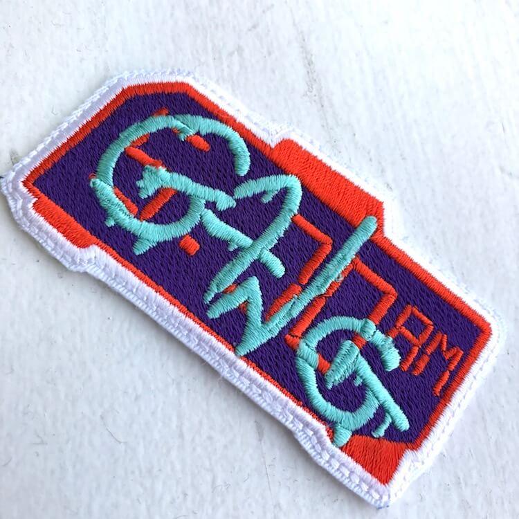 An image of a custom embroidered patch we printed.
