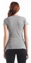Am image of a Custom Jerico Bamboo Ladies Crewneck T in Heather Grey!