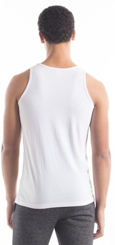 Am image of a Custom Jerico Unisex Bamboo Tank Top in White!