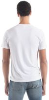 Am image of a Custom Jerico Bamboo Slim Fit V Neck T Shirt in White!