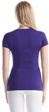 Am image of a Custom Jerico Bamboo Stretch Deep V Neck in Deep Purple!