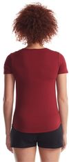 Am image of a Custom Jerico Ladies Bamboo Relaxed Fit Scoop Bottom T Shirt in Bordeaux!
