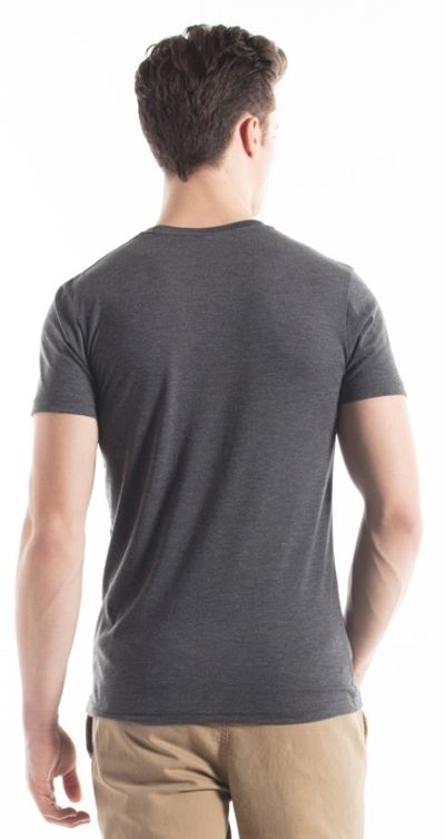 Am image of a Custom Jerico Unisex Bamboo Tri Blend Crewneck T in Heather Charcoal!