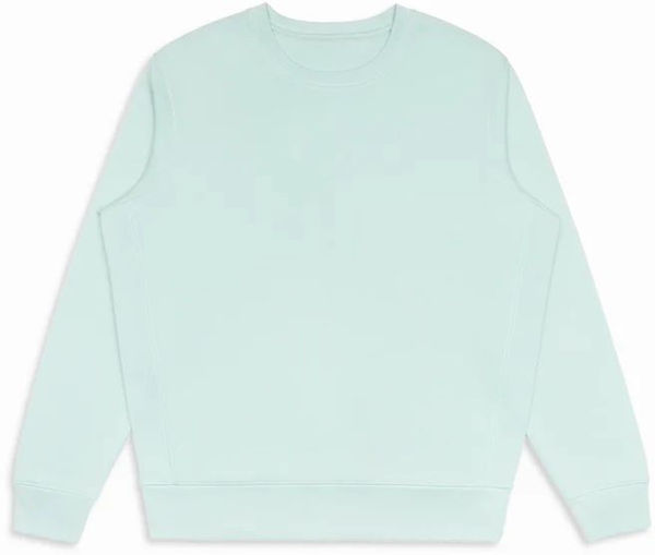 Am image of a Custom Original Favorites GOTS® Organic Cotton Crewneck Sweatshirt in Seafoam!