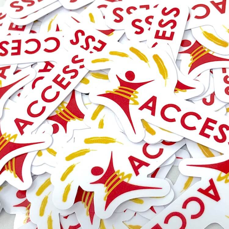 stickers for access