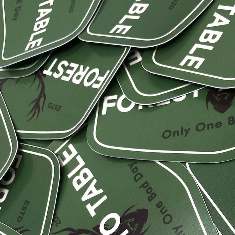 custom decals for forest to table