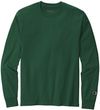 Am image of a Custom Champion Long Sleeve Cotton Tee in Dark Green!