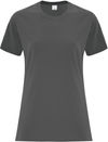 Am image of a Custom ATC Everyday Cotton Ladies Tee in Charcoal!