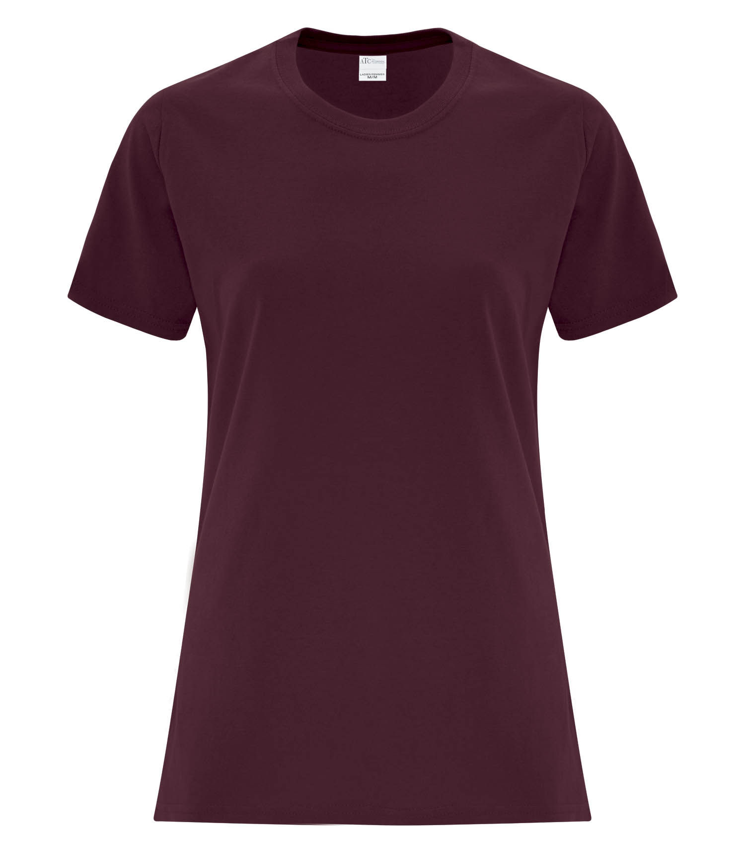 ATC Everyday Cotton Ladies Tee in Maroon