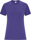 Am image of a Custom ATC Everyday Cotton Ladies Tee in Purple!