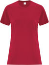 Am image of a Custom ATC Everyday Cotton Ladies Tee in Red!