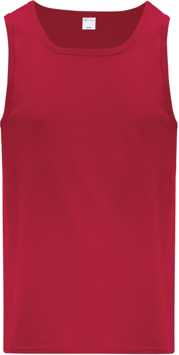 Am image of a Custom ATC Everyday Cotton Tank Top in Red!
