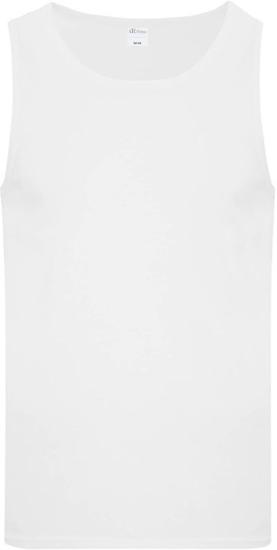 Am image of a Custom ATC Everyday Cotton Tank Top in White!