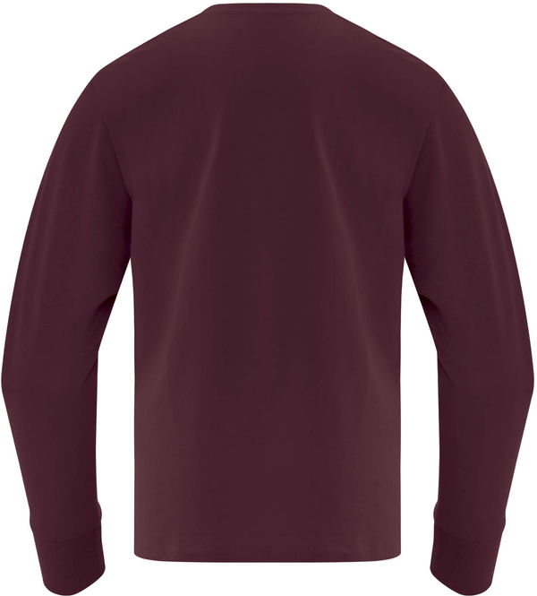 Am image of a Custom ATC Everyday Cotton Long Sleeve Youth Tee in Maroon!
