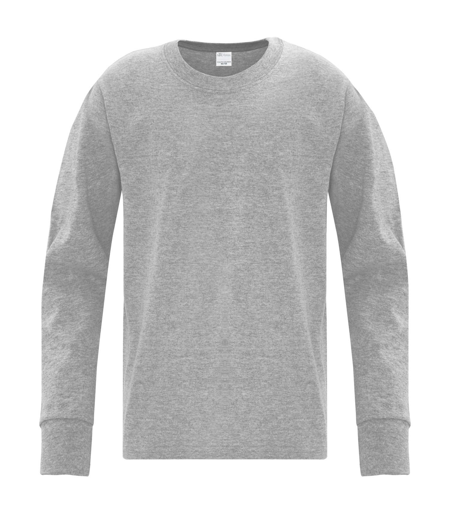 ATC Everyday Cotton Long Sleeve Youth Tee in Athletic Heather