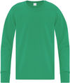 Am image of a Custom ATC Everyday Cotton Long Sleeve Youth Tee in Kelly!