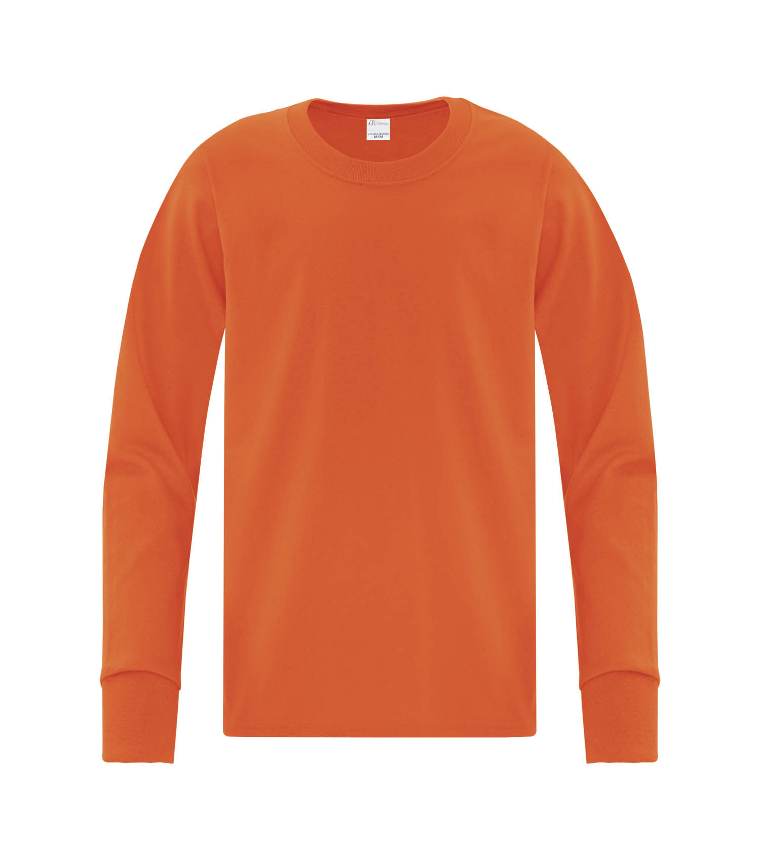 ATC Everyday Cotton Long Sleeve Youth Tee in Orange