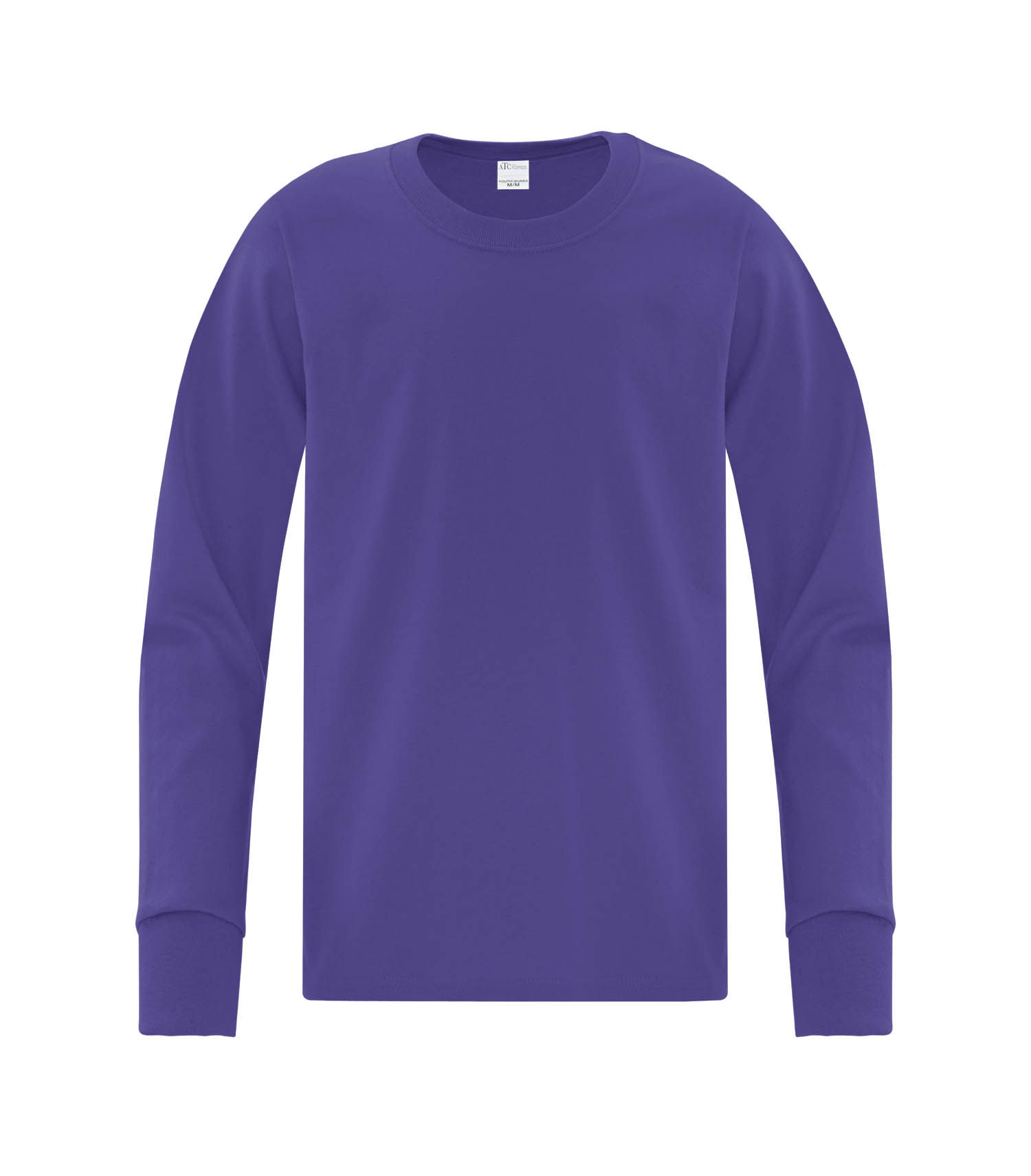 ATC Everyday Cotton Long Sleeve Youth Tee in Purple