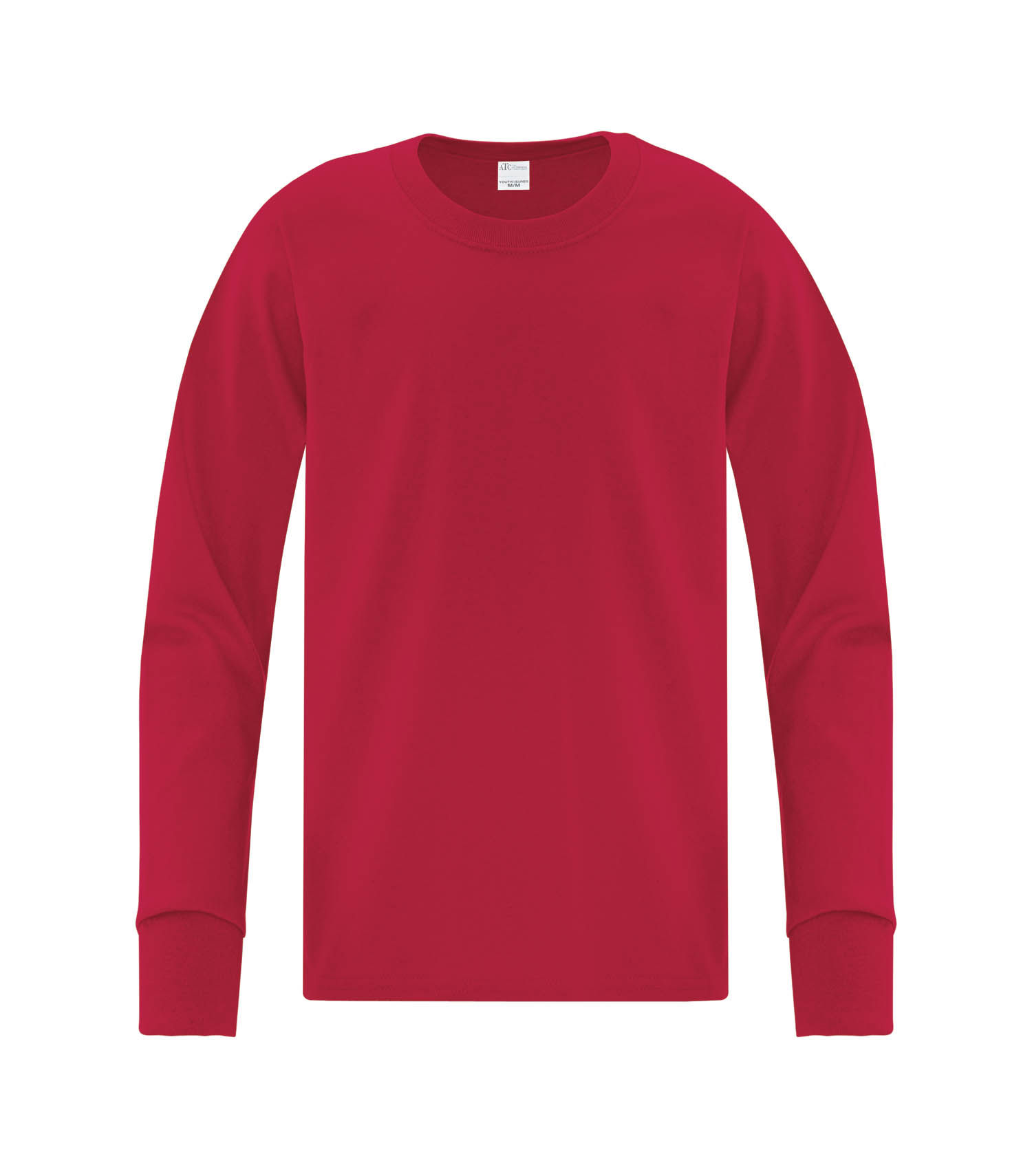 ATC Everyday Cotton Long Sleeve Youth Tee in Red