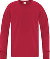 Am image of a Custom ATC Everyday Cotton Long Sleeve Youth Tee in Red!