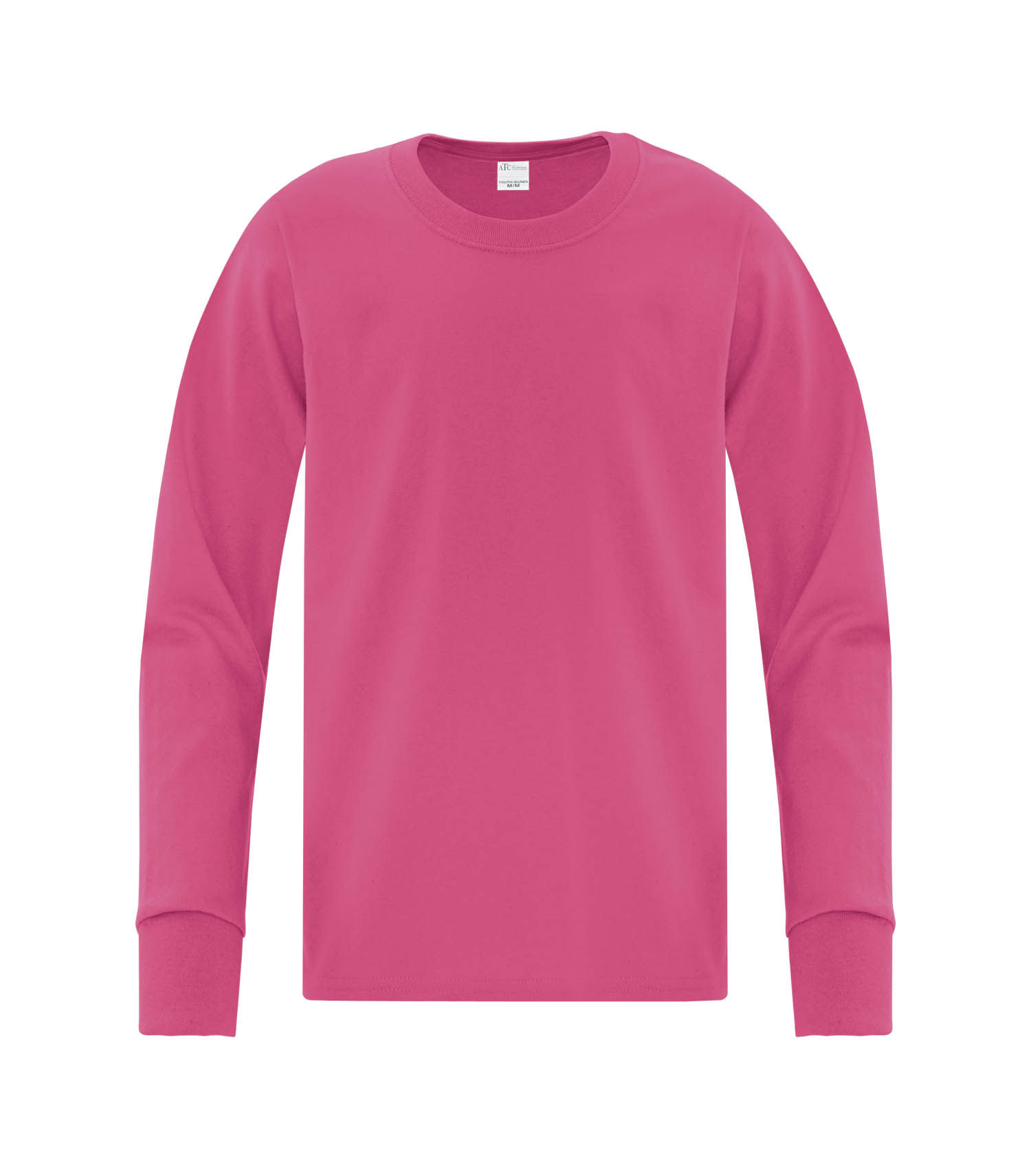ATC Everyday Cotton Long Sleeve Youth Tee in Sangria