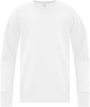Am image of a Custom ATC Everyday Cotton Long Sleeve Youth Tee in White!