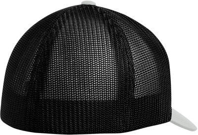 Am image of a Custom ATC Flexfit® Trucker Mesh Cap in Silver/Black!
