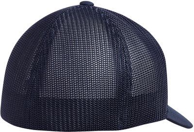 Am image of a Custom ATC Flexfit® Trucker Mesh Cap in True Navy/True Navy!