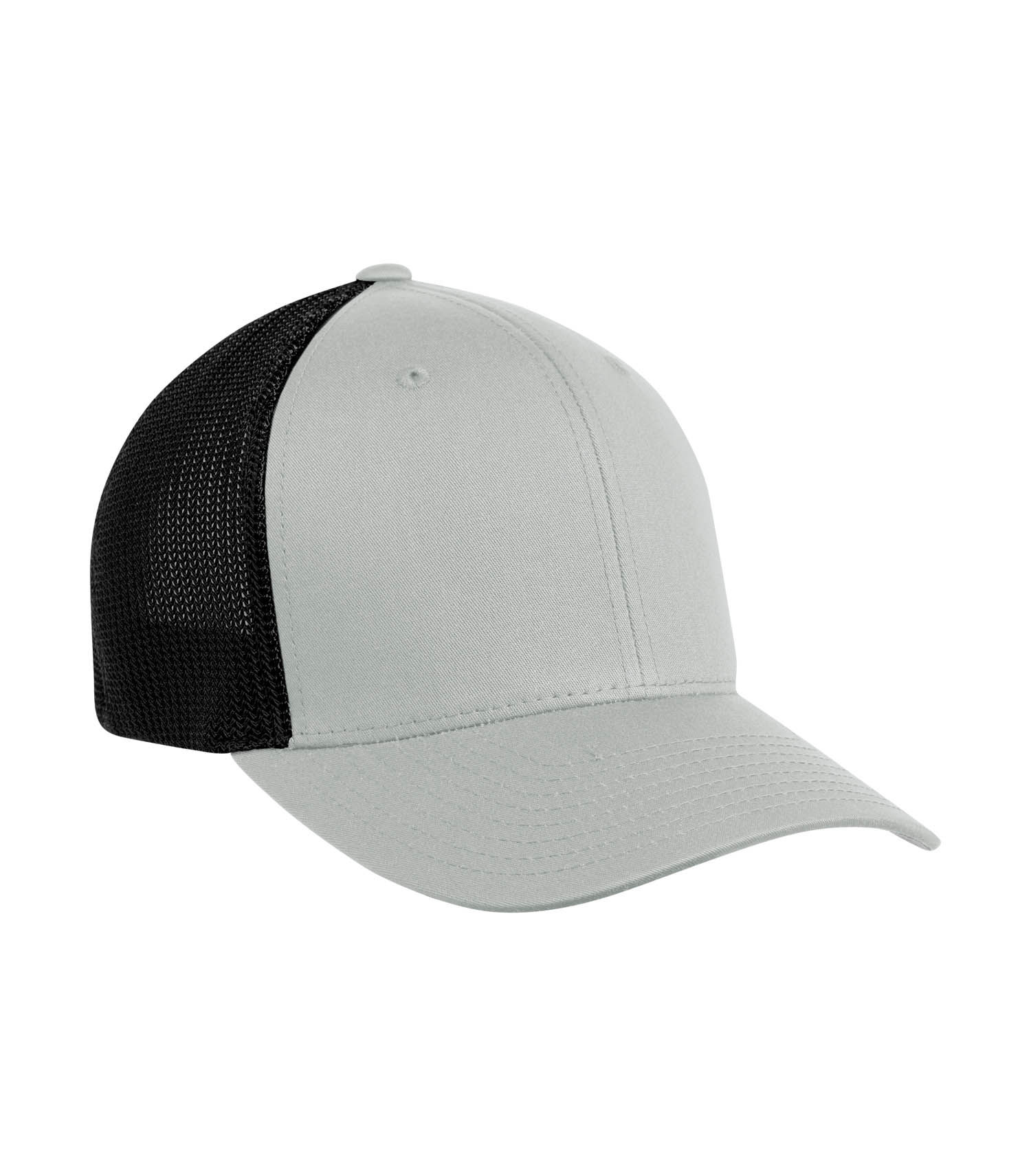 ATC Flexfit® Trucker Mesh Cap in Silver/Black