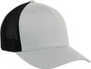Am image of a Custom ATC Flexfit® Trucker Mesh Cap in Silver/Black!