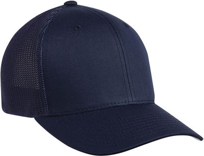 Am image of a Custom ATC Flexfit® Trucker Mesh Cap in True Navy/True Navy!