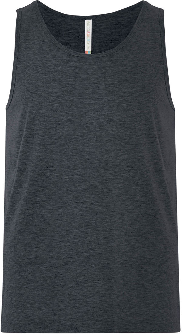 Am image of a Custom ATC Eurospun Ring spun Tank in Charcoal Heather!