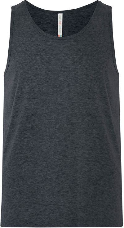 Am image of a Custom ATC Eurospun Ring spun Tank in Charcoal Heather!