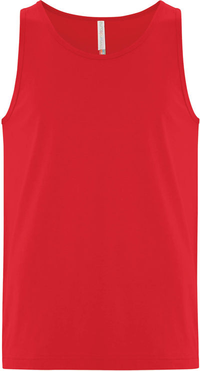 Am image of a Custom ATC Eurospun Ring spun Tank in True Red!