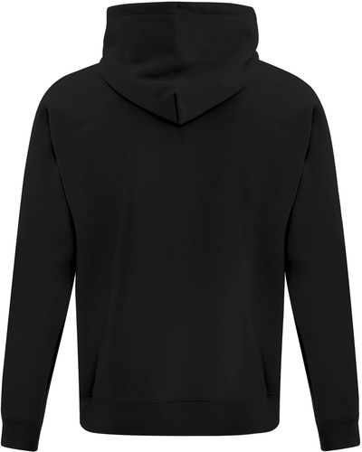 Am image of a Custom ATC Everyday Youth Fleece Full Zip Hooded Sweatshirt in Black!