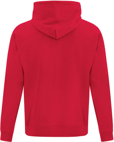 Am image of a Custom ATC Everyday Youth Fleece Full Zip Hooded Sweatshirt in Red!
